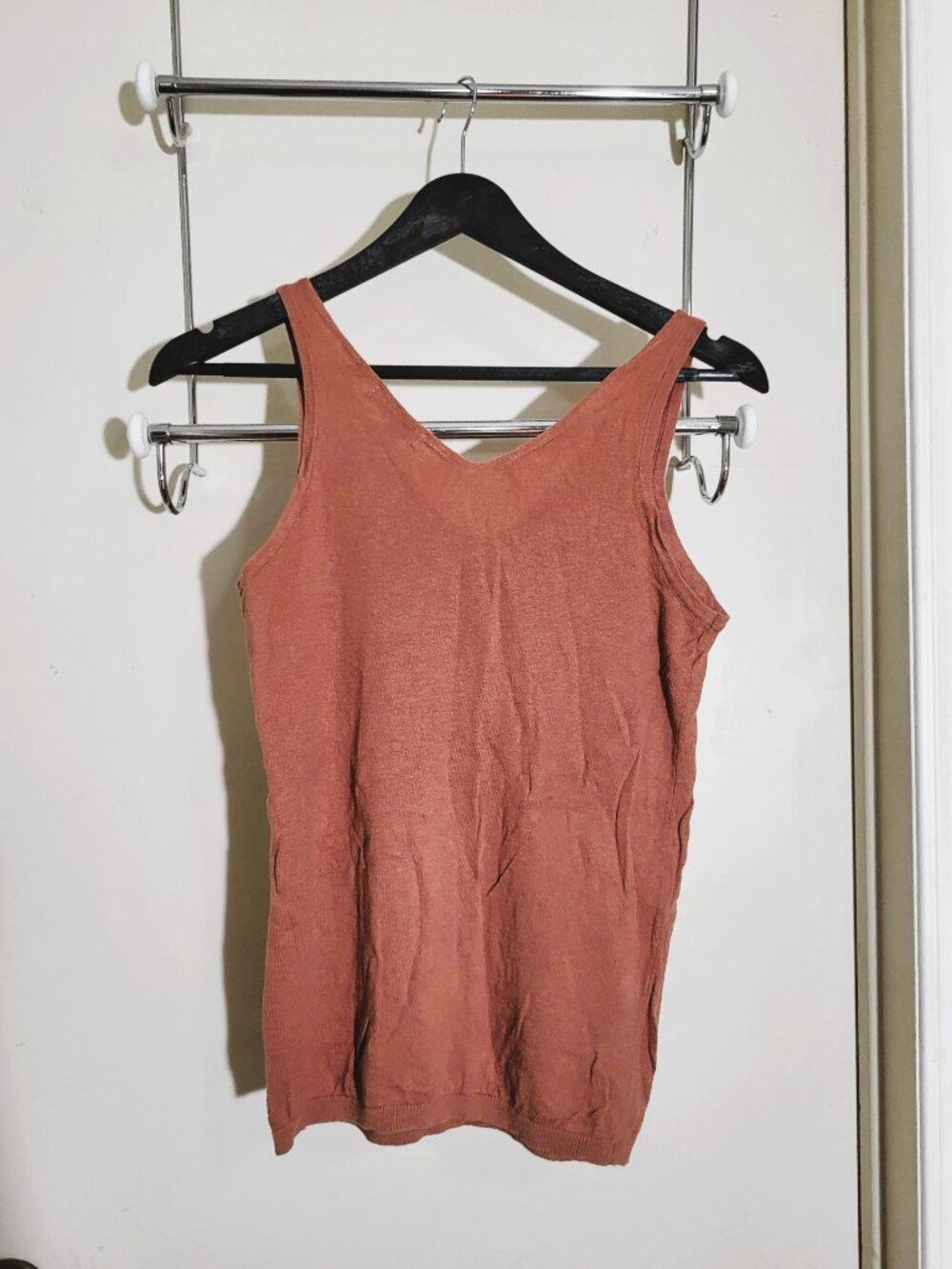 Ricki's Sleeveless Knit top. Dusty Rose or Muted Terracotta shade color - Picture 6 of 8